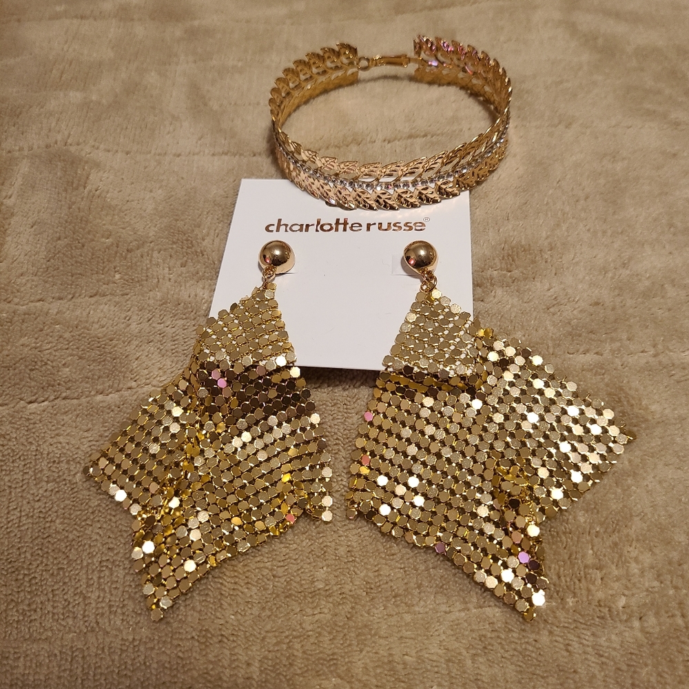 Charlotte Russe Earrings and Bracelet